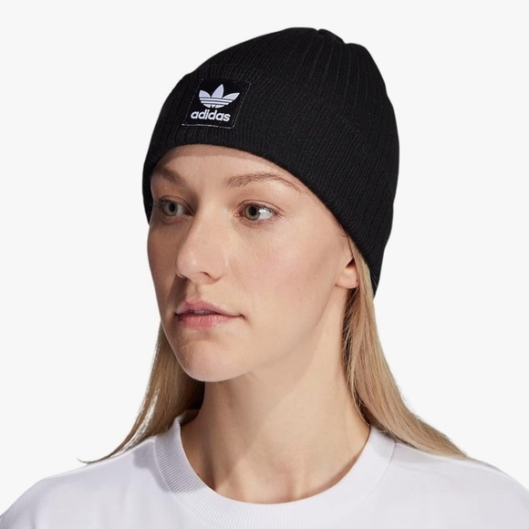 adidas Accessories - OS Adidas Ribbed Black Beanie